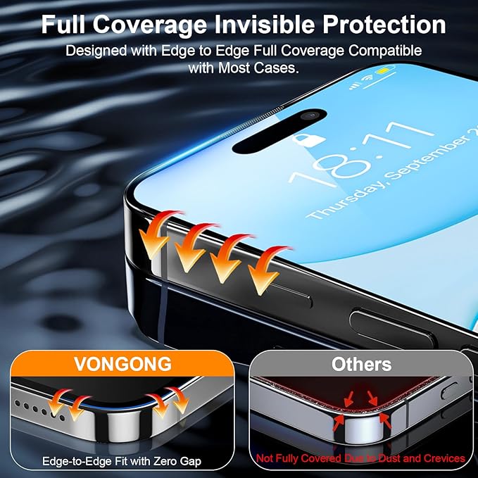 2 Pack Screen Protector for iPhone 16 Plus, Durable and Drop-Proof - Image 5