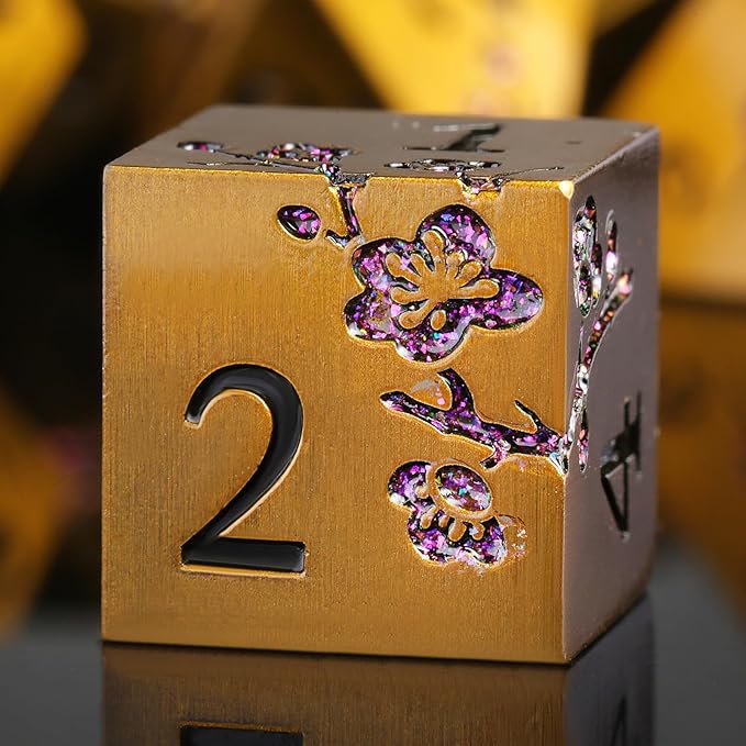 DNDND Flower Metal DND Dice by DNDND