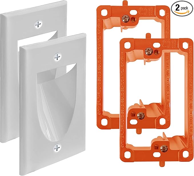 2 Pack Wall Plate Cable Pass Through by BestMounts