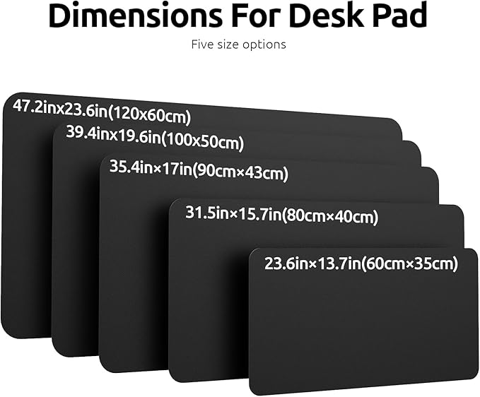 YSAGi Leather Desk Protector, Office Mat, Large Mouse Mat, Non-Slip PU Leather - Image 8