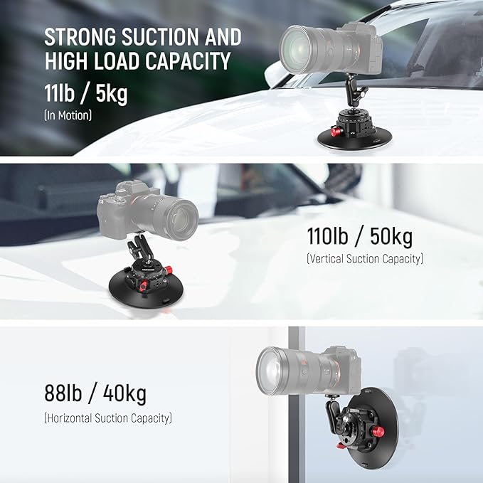 NEEWER 6" Suction Cup Camera Mount - Image 2