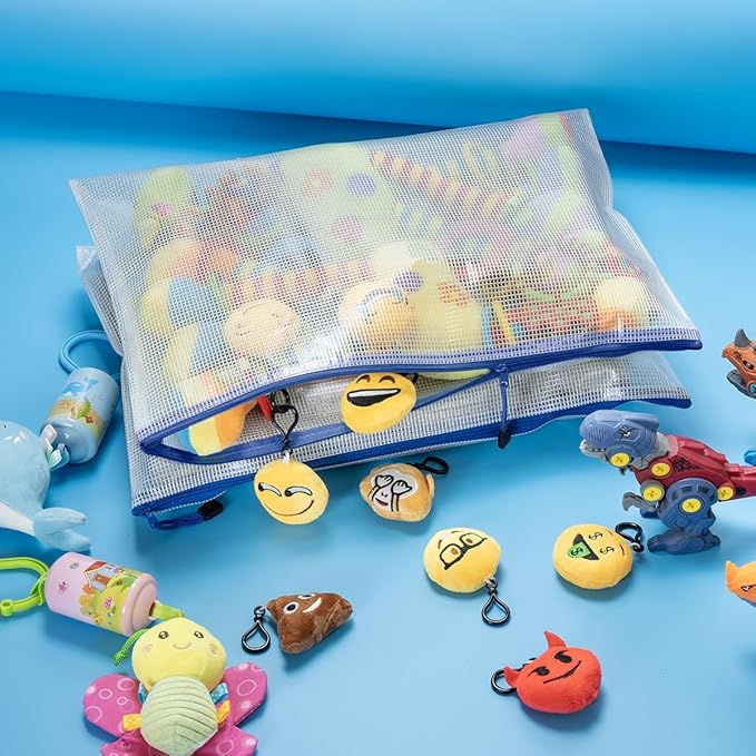 AUSTARK 20 Pcs Zipper File Bags, Plastic Mesh Pouch, Board Game Storage - Image 7