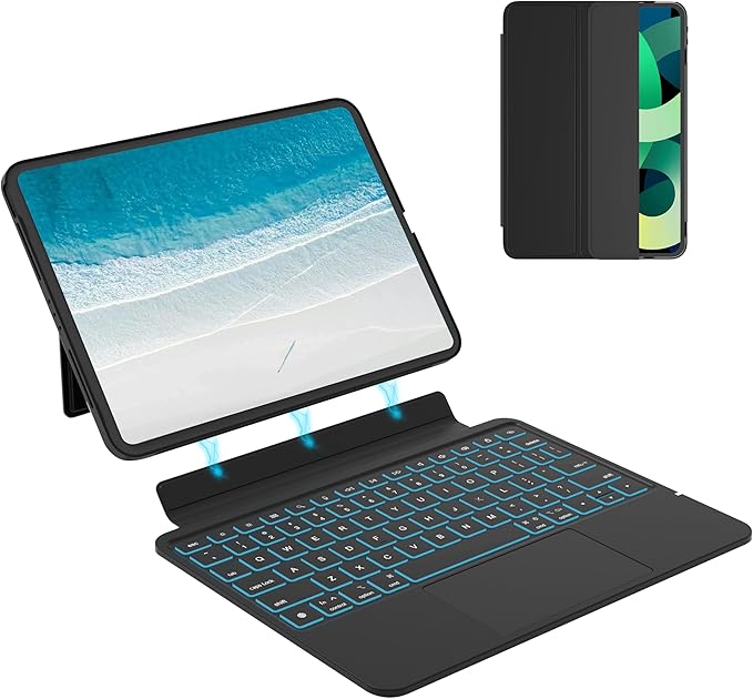 Keyboard Case for iPad 10th Generation and iPad 11th, Magnetic Detachable - Image 9