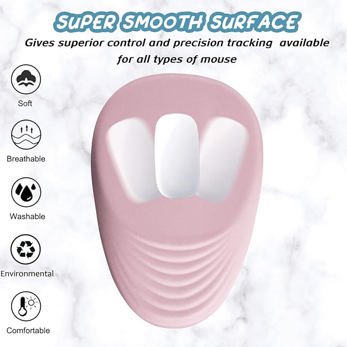 Ergonomic Mouse Pad Wrist Rest, Memory Foam Massage Design & Non-Slip PU Base - Image 3