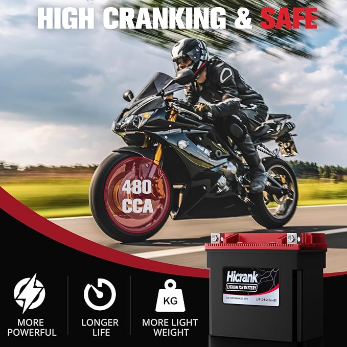 YTX14-BS, Lithium LiFePO4 Motorcycle Battery, Digital Readout, Fits - Image 7