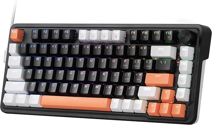 Redragon K714 Rapid Trigger HE Gaming Keyboard, 75% 81 Keys Wired Mechanical by REDRAGON