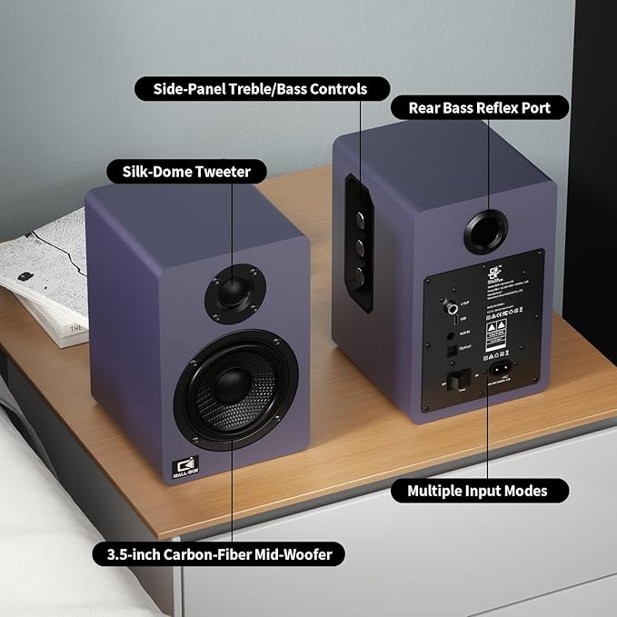 60W Computer Speakers for Desktop PC, 24-Bit Optical, Silk-Dome Tweeter - Image 5