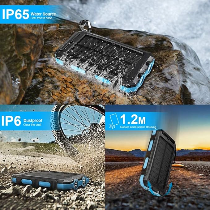 Solar Charger, 20000mAh Portable Type-C Solar Power Bank - Image 8