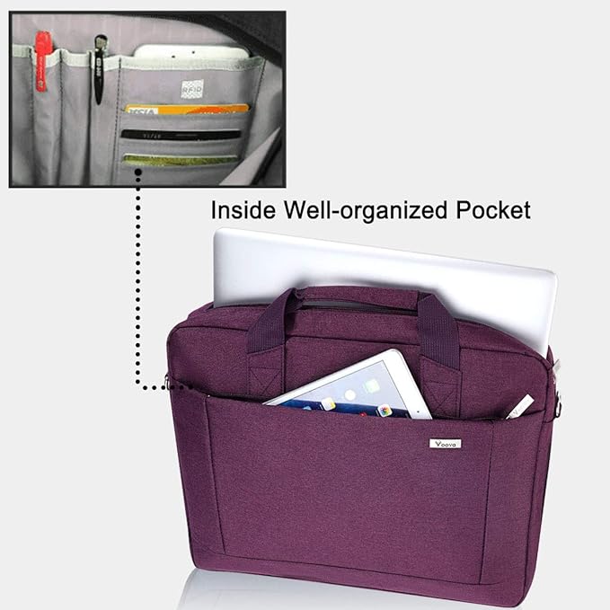 Voova Laptop Bag Case 15 15.6 16 Inch, Computer Sleeve Messenger Bag - Image 4