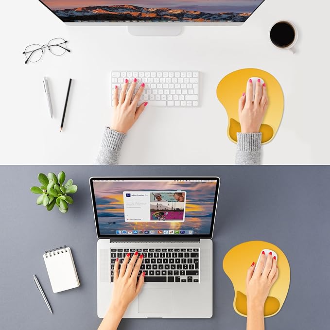 ITNRSIIET Ergonomic Mouse Pad, Cushioned Gel Wrist Rest, Non-Slip Base - Image 2