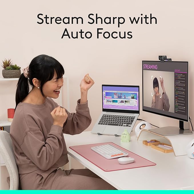 Logitech C922x HD Pro Webcam, Full HD 1080p/60fps Video, HD Light Correction - Image 6