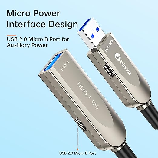 Active Optical USB 3.0 Extension Cable Fiber Optic Type A Male to Female USB - Image 5