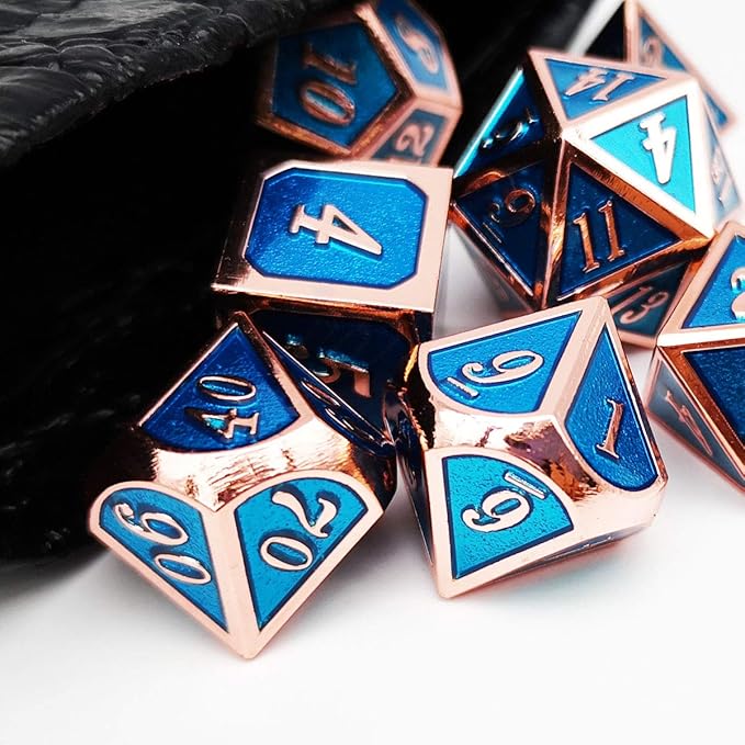 Haxtec Metal DND Dice Set Heavy D&D Dice by HaxtecDice