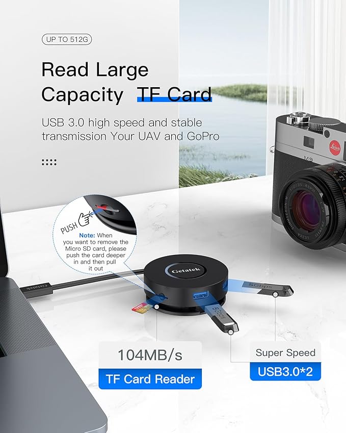 USB C Hub, 7 Ports Type C Multiport Adapter - Image 3