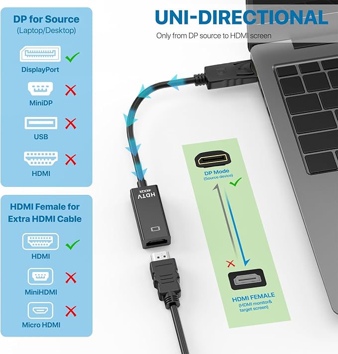 Half a Dozen 4K DisplayPort to HDMI Adapter, Supports 3840x2160@30Hz - Image 4