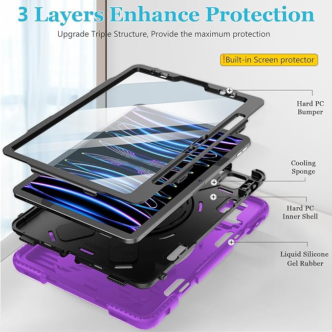 Case for iPad Pro 11 Inch 2022/2021/ 2020/2018: Silicone Cover for iPad 11 Inch - Image 6