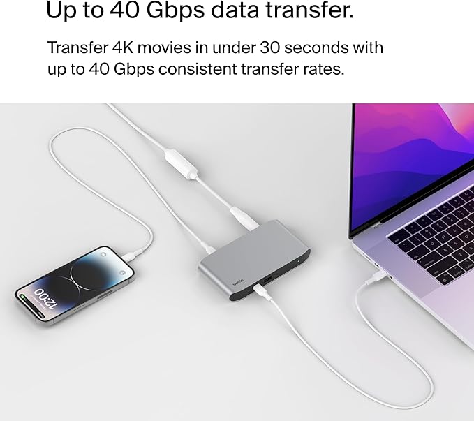 Belkin Connect Thunderbolt 4 Docking Station, 5-in-1 USB-C Multiport Core Hub - Image 3
