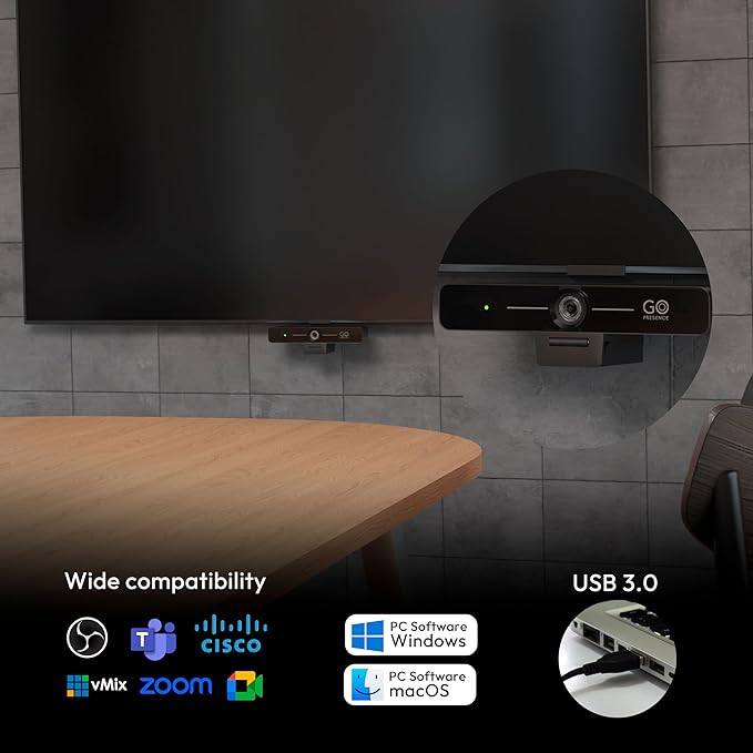 Smart 4K Compact Video Conference Camera – Ultra HD 120° Wide Lens, AI - Image 2