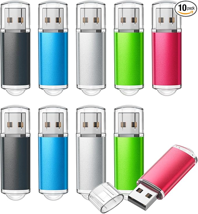 TOPESEL 32GB 10 Pack USB Flash Drive Flash Drive 2.0 Memory Stick Fold Storage by TOPESEL