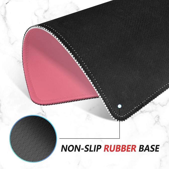 ITNRSIIET Mouse Pad Non-Slip Rubber Base Smooth Surface Stitched Edges - Image 4