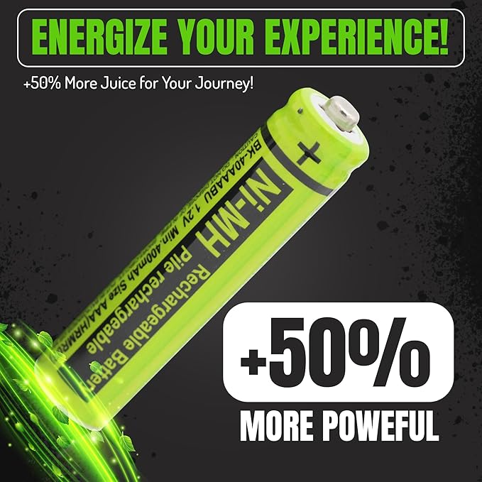 RocketBus 6-Pack BK-40AAABU Replacement 1.2V 400mAh Battery - Image 5