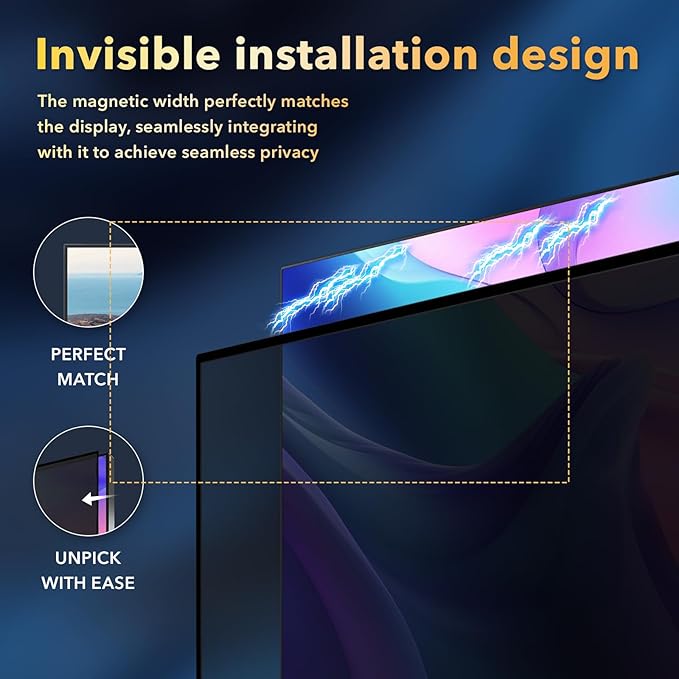Magnetic Invisible Hidden Design Computer Privacy Screen Filter 27 Inch - Image 6