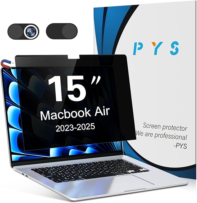 PYS Magnetic Privacy Screen for MacBook Air 15.3 Inch by PYS