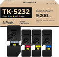 TK-5232 TK5232 Toner Cartridge 4Pack High Yield Replacement by KingKJInkToner