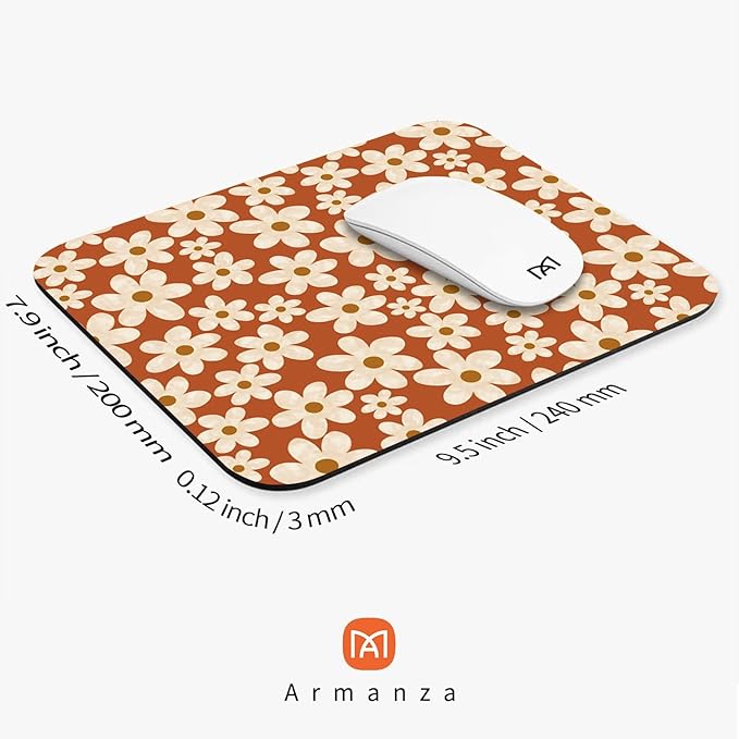 Square Mouse Pad Cute Flowers, Personalized Premium-Textured Custom Mouse Mat - Image 2