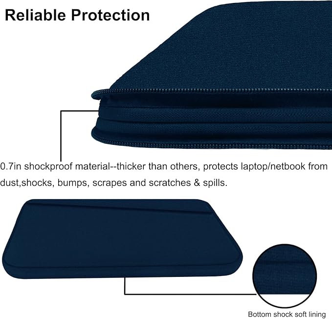 Laptop Sleeve Case, 15.6 inch, Durable Computer Carrying Bag Protective Case - Image 4