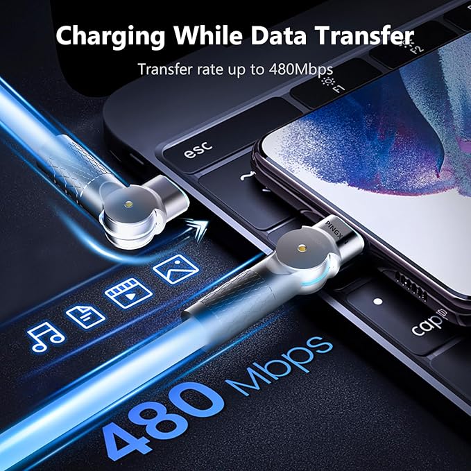 140W USB C to USB C Charger Cable, Type C Fast Charging Cable Compatible - Image 5