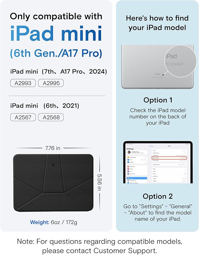 MOFT Dynamic Folio Case for iPad mini 7 A17 Pro, iPad mini 6, Silm Magnetic - Image 3