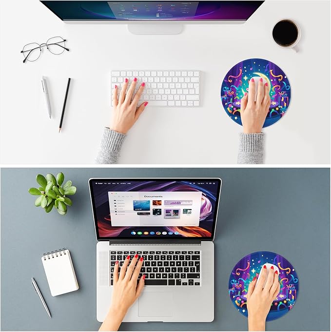 ITNRSIIET Mouse Pad Non-Slip Rubber Base Smooth Surface Stitched Edges - Image 2