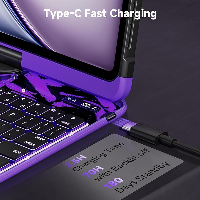 iPad Keyboard Case for 2024 M4 iPad Pro 13 inch, Magic Wireless Keyboard - Image 6