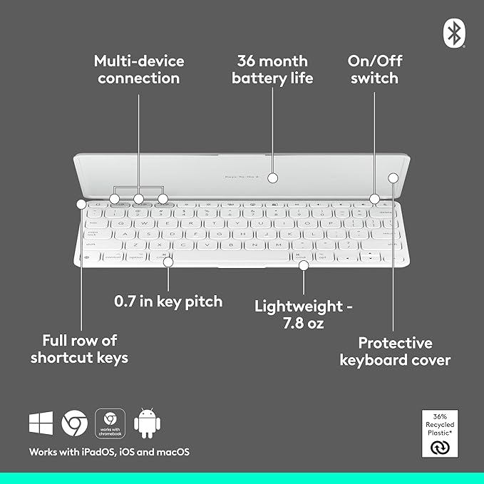 Logitech Keys-to-GO 2 Portable Wireless iPad Keyboard - Image 6