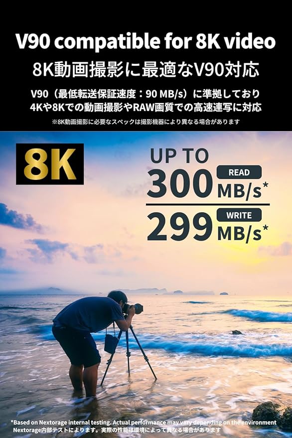 Nextorage 256GB SDXC UHS-II V90 SD Card Japanese Brand pSLC Max. Write Speed - Image 3