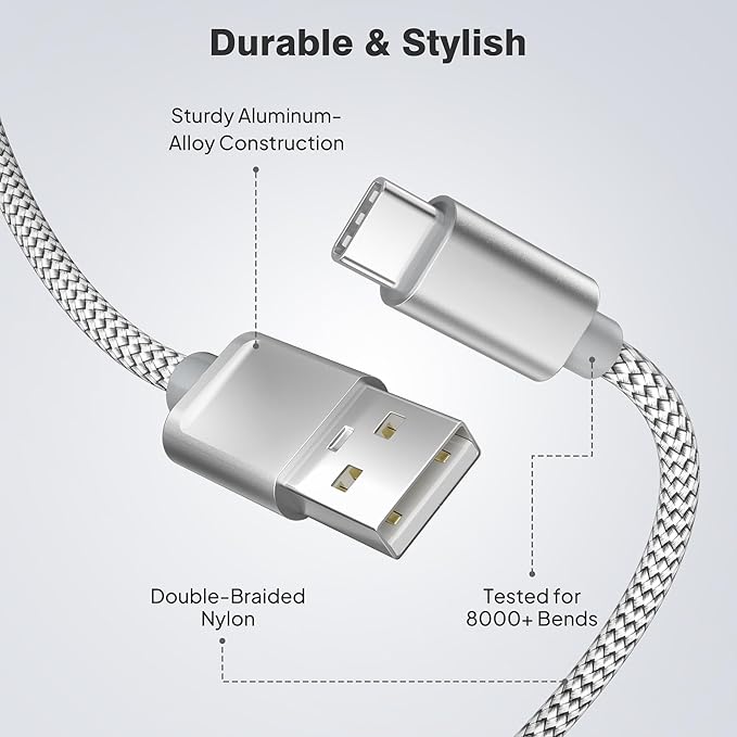 Elebase iPhone 16 15 Pro Max Charger Cord 1.5/3.3/6.6FT 3 Pack, USB to USB Type - Image 4