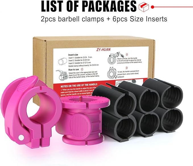 Barbell Clips 1 Inch Quick Release Weight Clamps 0.9-1.18inch Multi-Size - Image 7