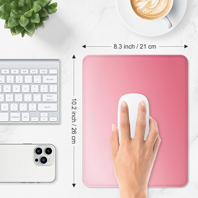 ITNRSIIET Mouse Pad Non-Slip Rubber Base Smooth Surface Stitched Edges - Image 3