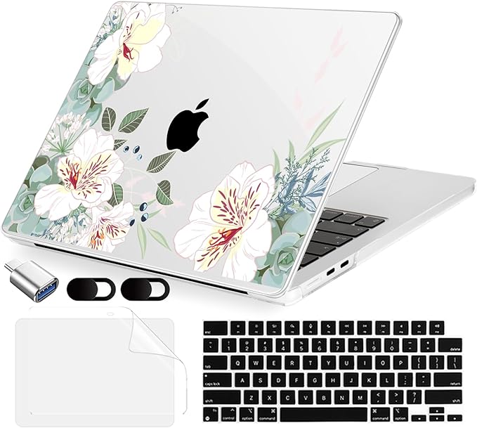 Compatible with MacBook Air 13.6 inch Case, M4 A3240/M3 A3113/M2 A2681 by MecBevia