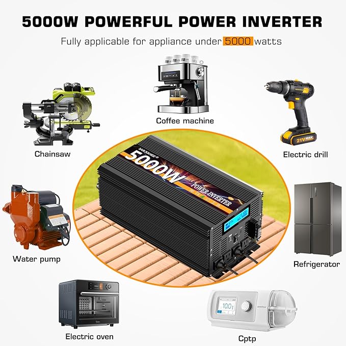 5000 Watt Power Inverter 12V DC to 110V 120V Converter - Image 5