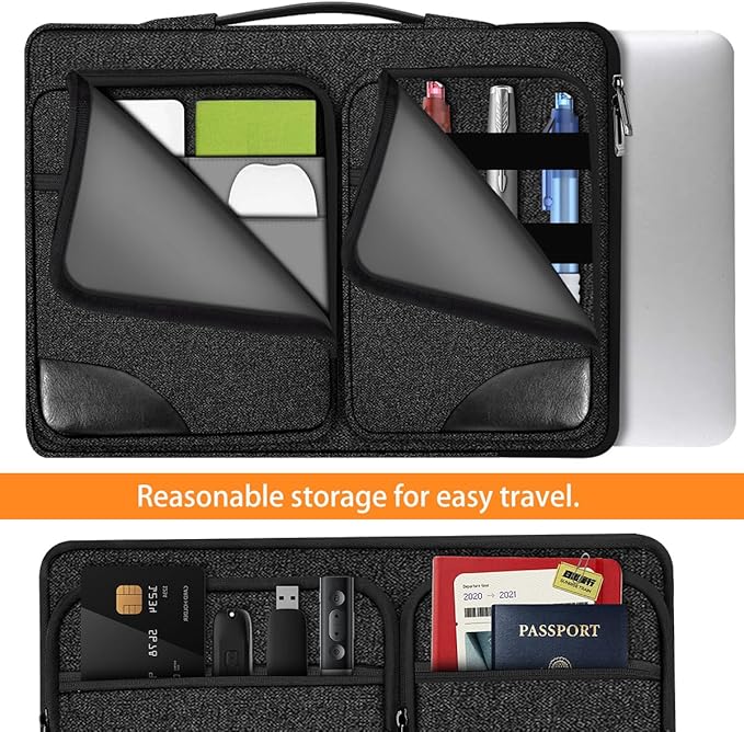 Hseok Ultra-Slim Laptop Case 17 17.3 inches Sleeve Protective PC Briefcase - Image 4