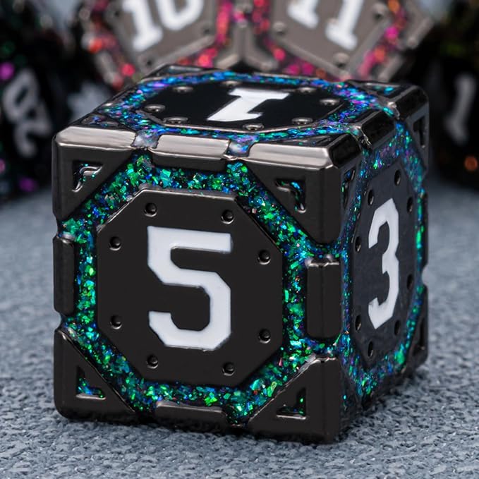 DND Metal Dice Set, Polyhedral Dice Set - Image 5