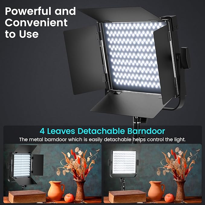 RGB Photography Lighting Kit, 50W Bi-Color LED Studio Lights, 2300k~8500k - Image 4