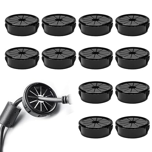 12 Pcs Cable Grommet, Snap Bushing 1-3/16" Mounting Diameter, Flexible by BOPOREAE
