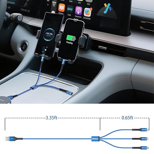 Multi Charging Cable 2Pack 4FT, 3 in 1 Charger Cable Braided Universal Phone - Image 7