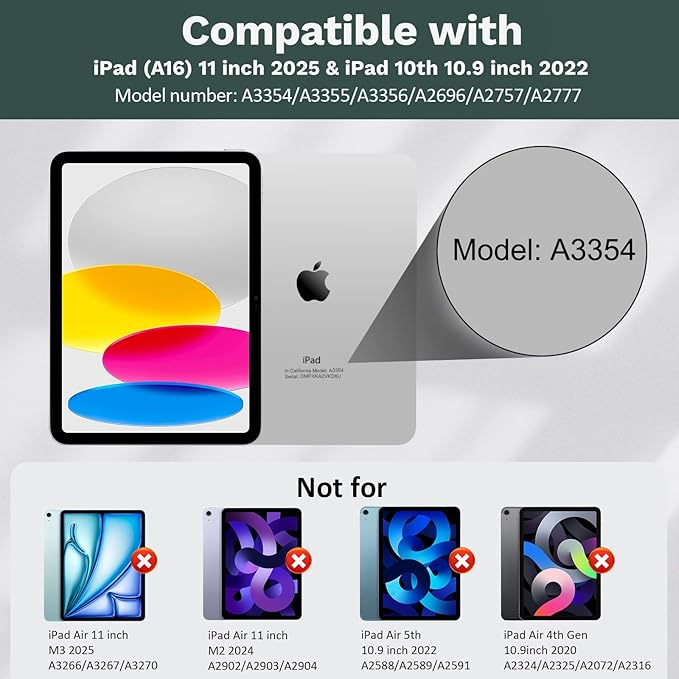 MoKo Touch Keyboard Case for iPad 11th Generation 11 inch 2025, iPad 10th - Image 2