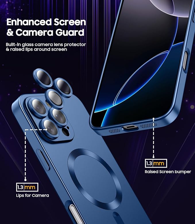 Magnetic for iPhone 16 Pro Max Case Slim Soft Silicone Bumper Shockproof - Image 4