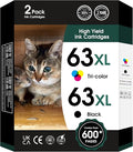 63XL Ink Cartridges Black and Color Replacement by Fannster