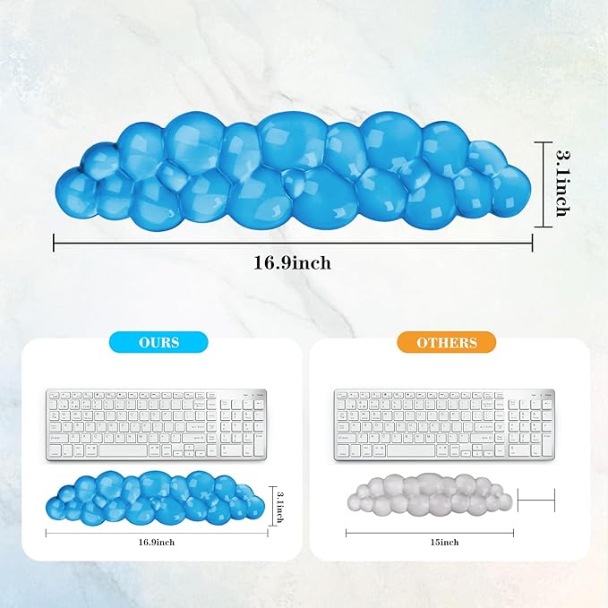 Gel Cloud Keyboard Wrist Rest, Cute Wrist Support and Arm Support Keyboard Rest - Image 6